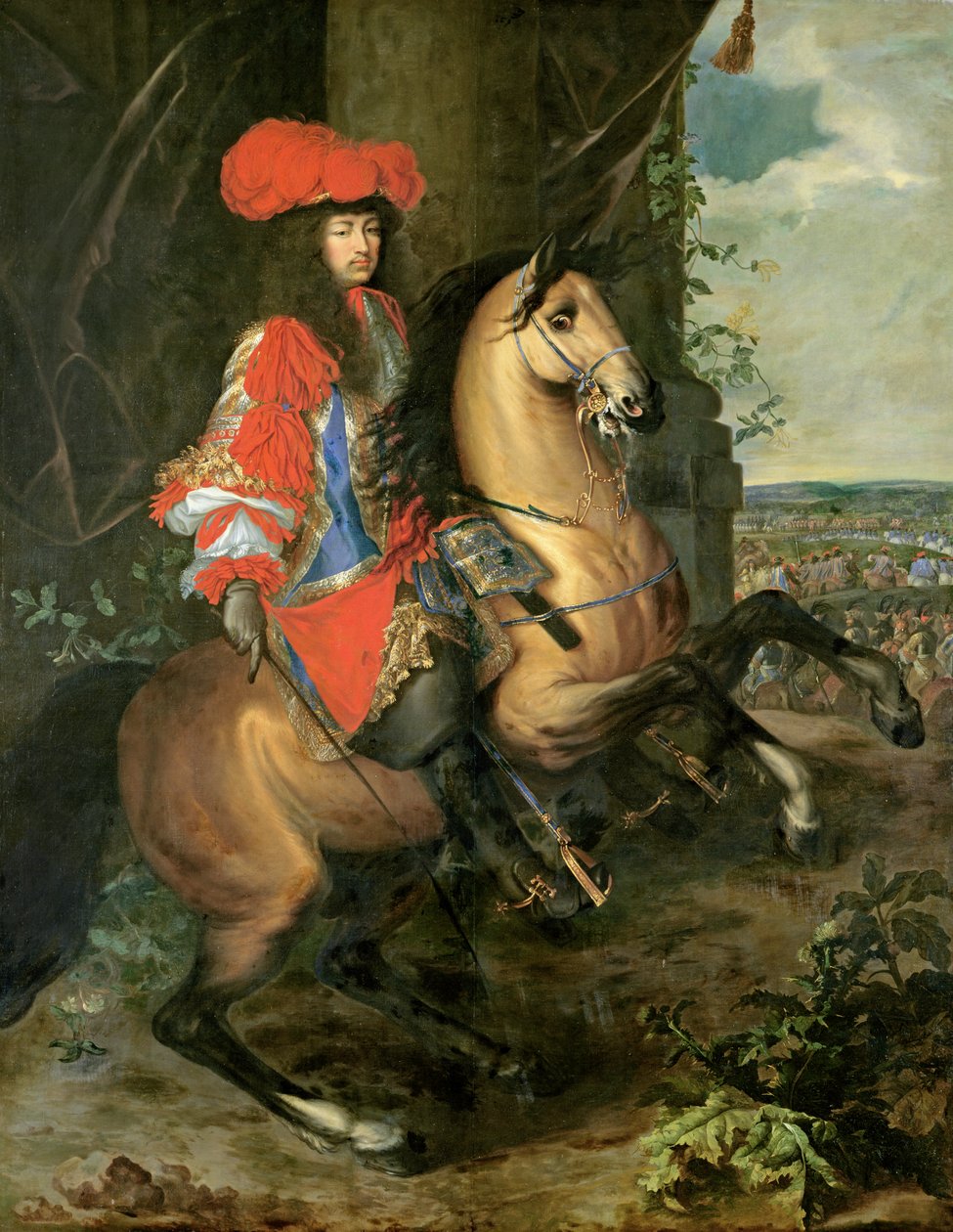 Ludvig XIV:n ratsastusmuotokuva (1638-1715) tekijältä Charles Le Brun