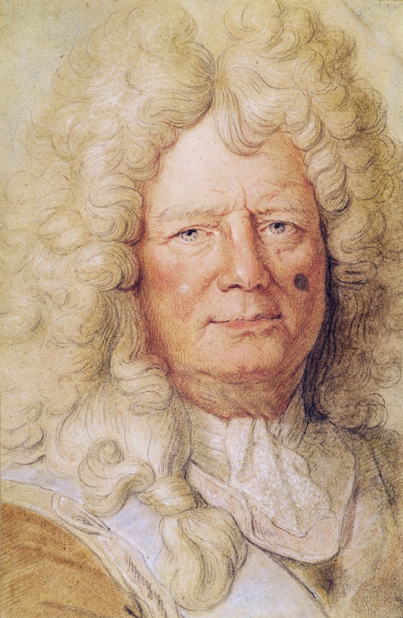 Sebastien le Prestre de Vaubanin (1633-1707) muotokuva (pastelli paperille) tekijältä Charles Le Brun