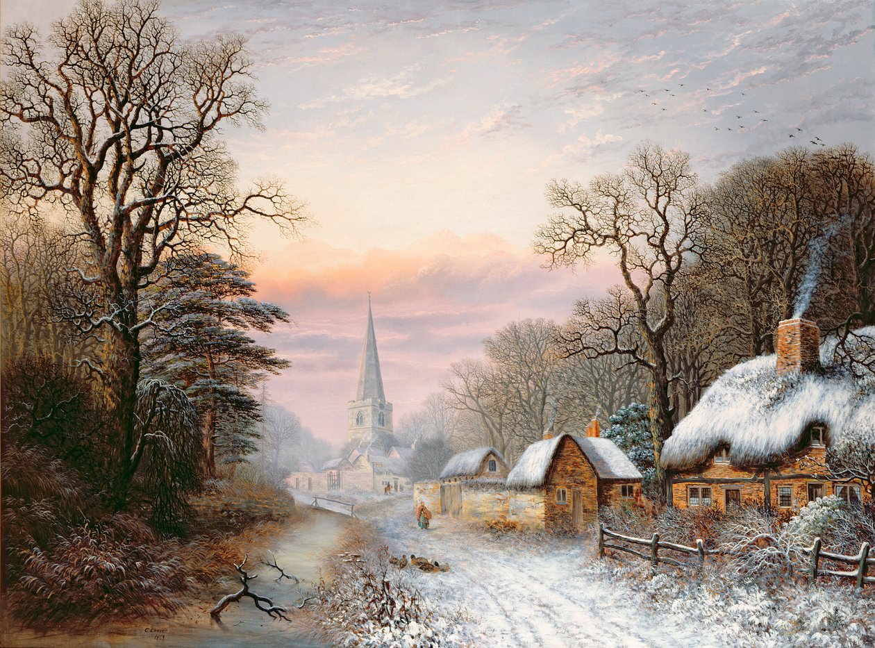 Talvimaisema, 1869 tekijältä Charles Leaver