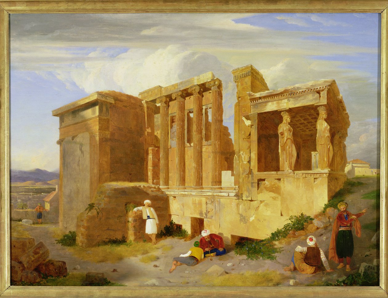 Erechtheum, Ateena, hahmot etualalla, 1821 tekijältä Charles Lock Eastlake
