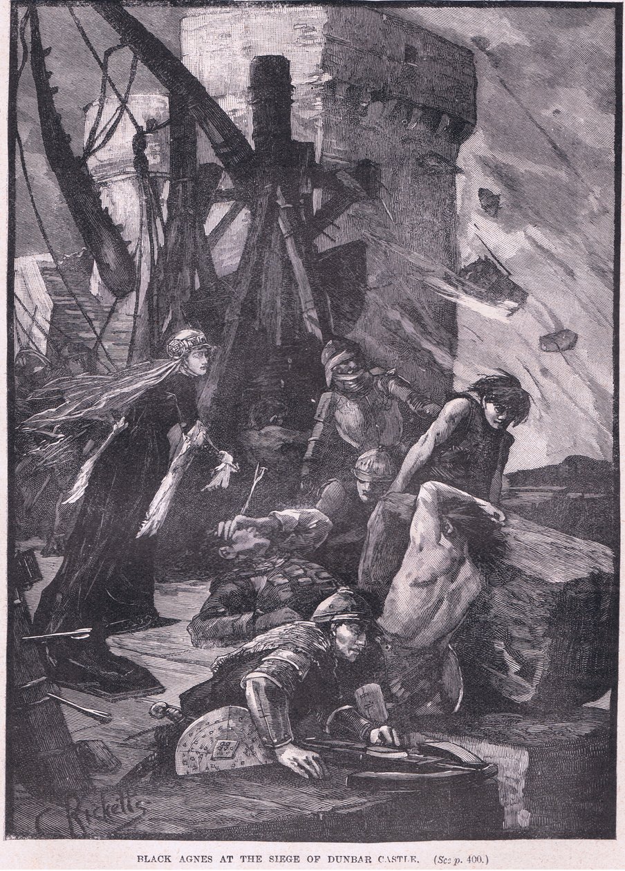 Musta Agnes Dunbarin linnan piirityksessä 1326 jKr tekijältä Charles Ricketts