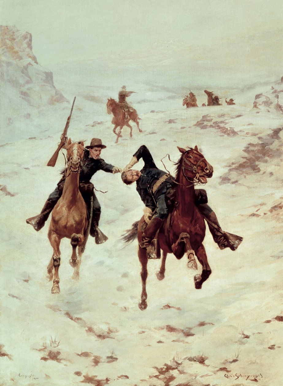 The Despatch Riders, 1900 tekijältä Charles Schreyvogel