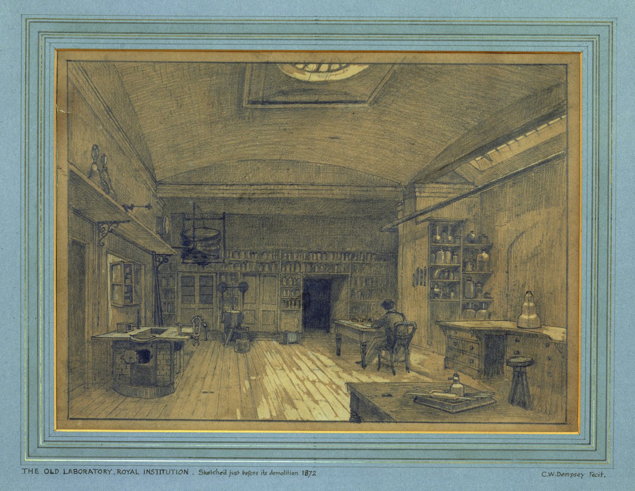 Royal Institution Laboratory, 1872 tekijältä Charles W. Dempsey