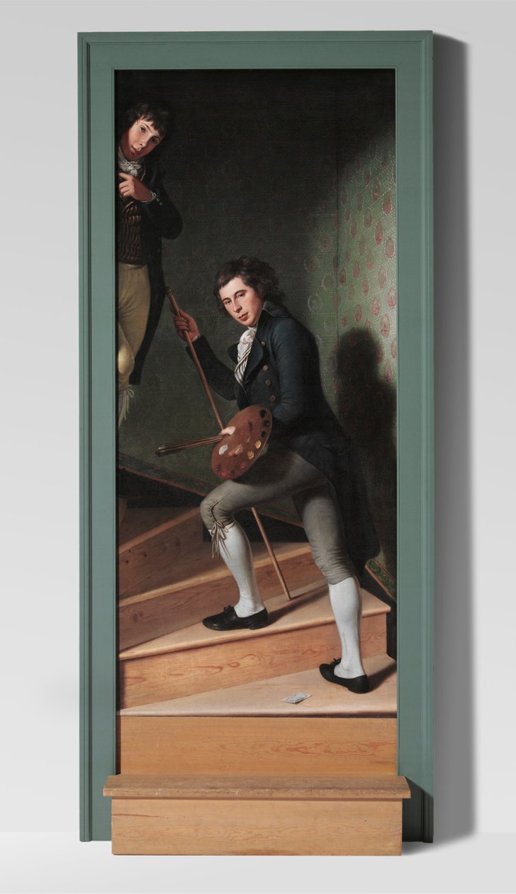Portaikkoryhmä (Raphaelle Pealein ja Titian Ramsay Pealein muotokuva) tekijältä Charles Willson Peale