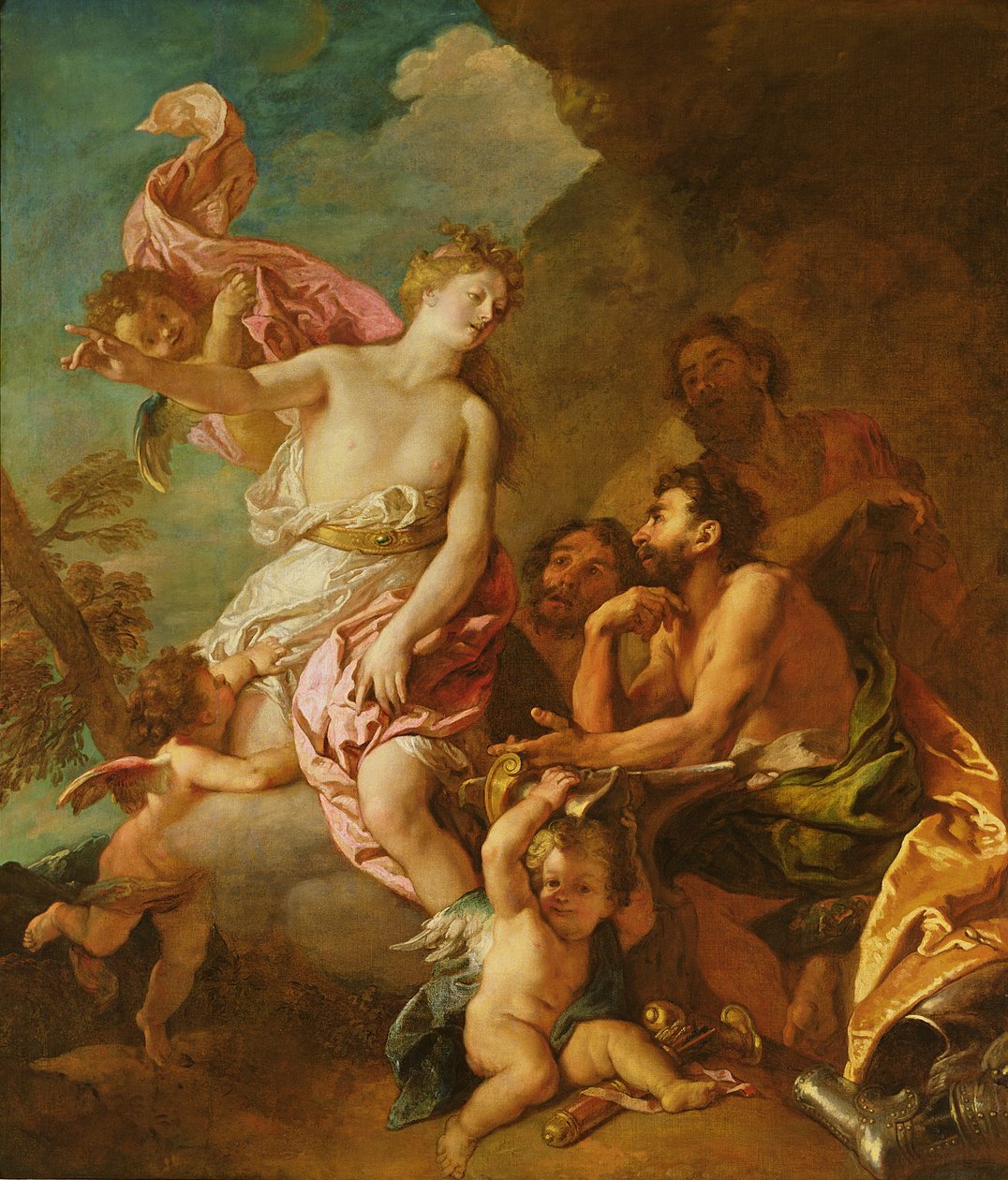 Venus pyytää Vulcan-aseita Aenealle tekijältä Charles de la Fosse