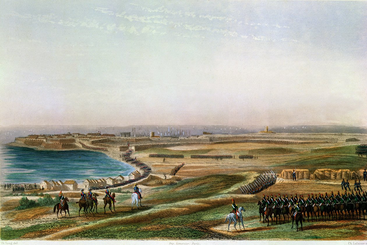 Gaetan valloitus, 19. heinäkuuta 1806 (värikaiverrus) tekijältä Charles de Lalaisse