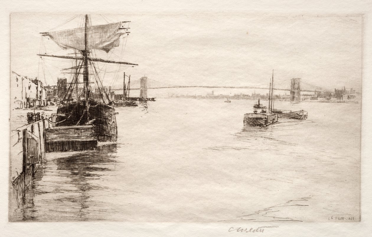 Brooklyn Bridge, 1888. tekijältä Charles Adams Platt