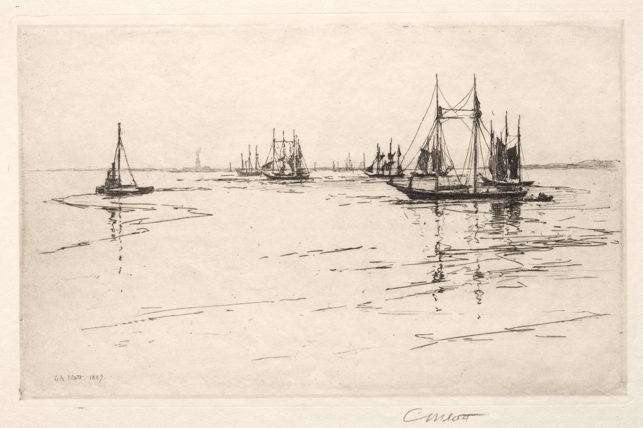 Buttermilk Channel, New York, 1889. tekijältä Charles Adams Platt