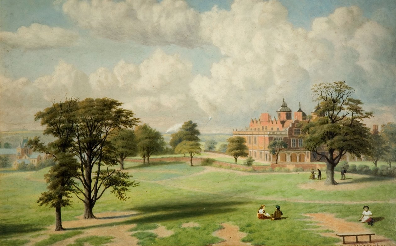 Aston Hall puistosta, 1891. tekijältä Charles Ashmore
