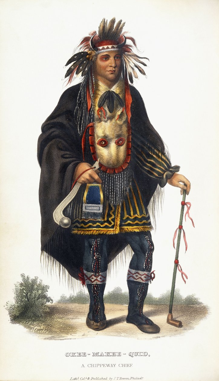 Okee-Makee-Quid, Chippewayn päällikkö, 1854 tekijältä Charles Bird King