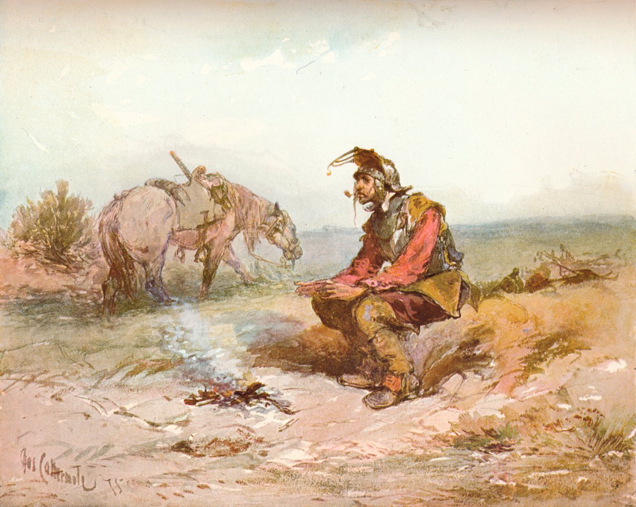Langham Sketch: The Bivouac, c1885 tekijältä Charles Cattermole