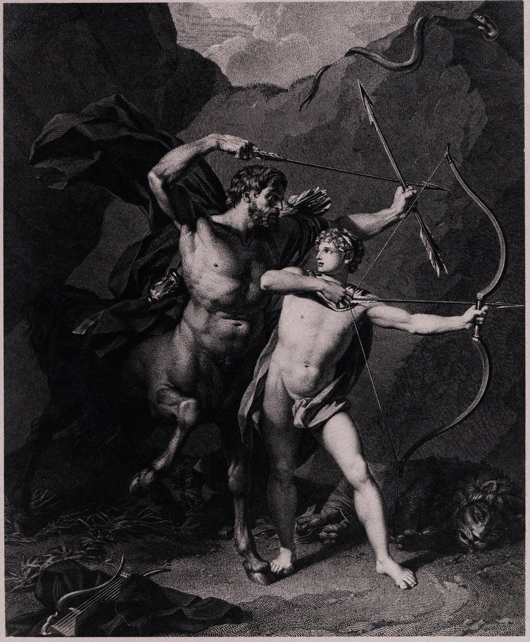 Akilleuksen koulutus, 1794 tekijältä Charles Clément Bervic