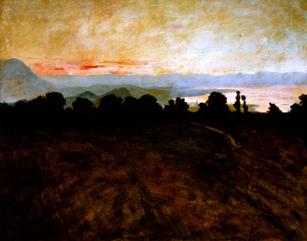 Jura ja Lake Leman, noin 1895-1900 tekijältä Charles Cottet