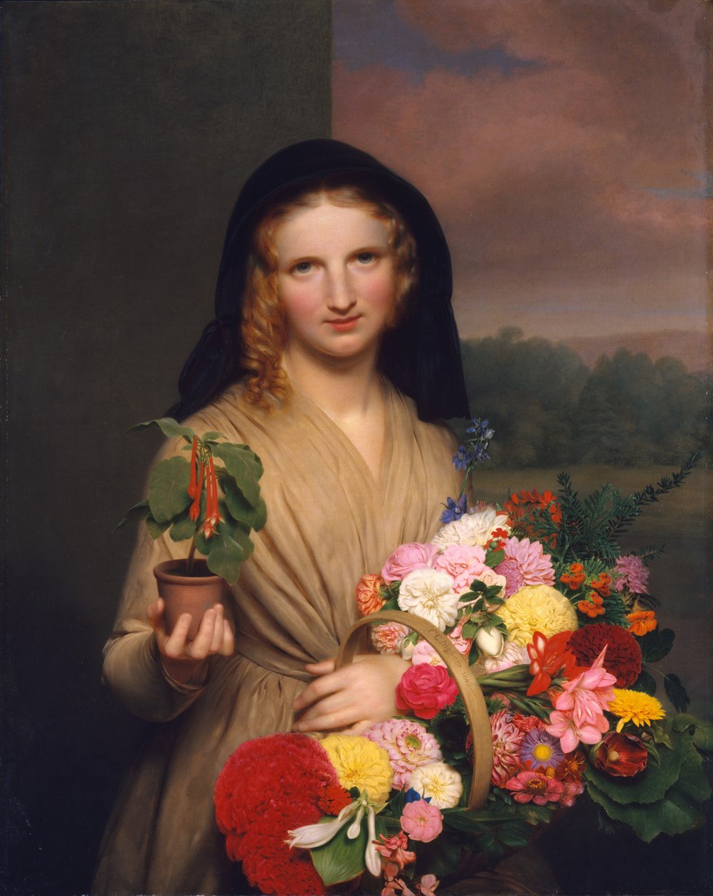 Kukkatyttö, 1846. tekijältä Charles Cromwell Ingham