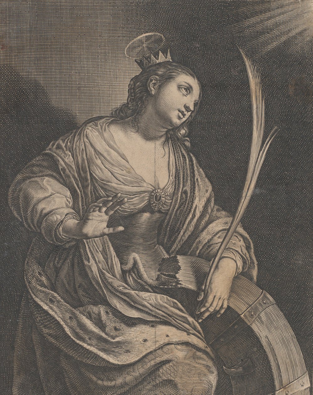 Pyhä Katariina Aleksandrialainen, n. 1630. tekijältä Charles David