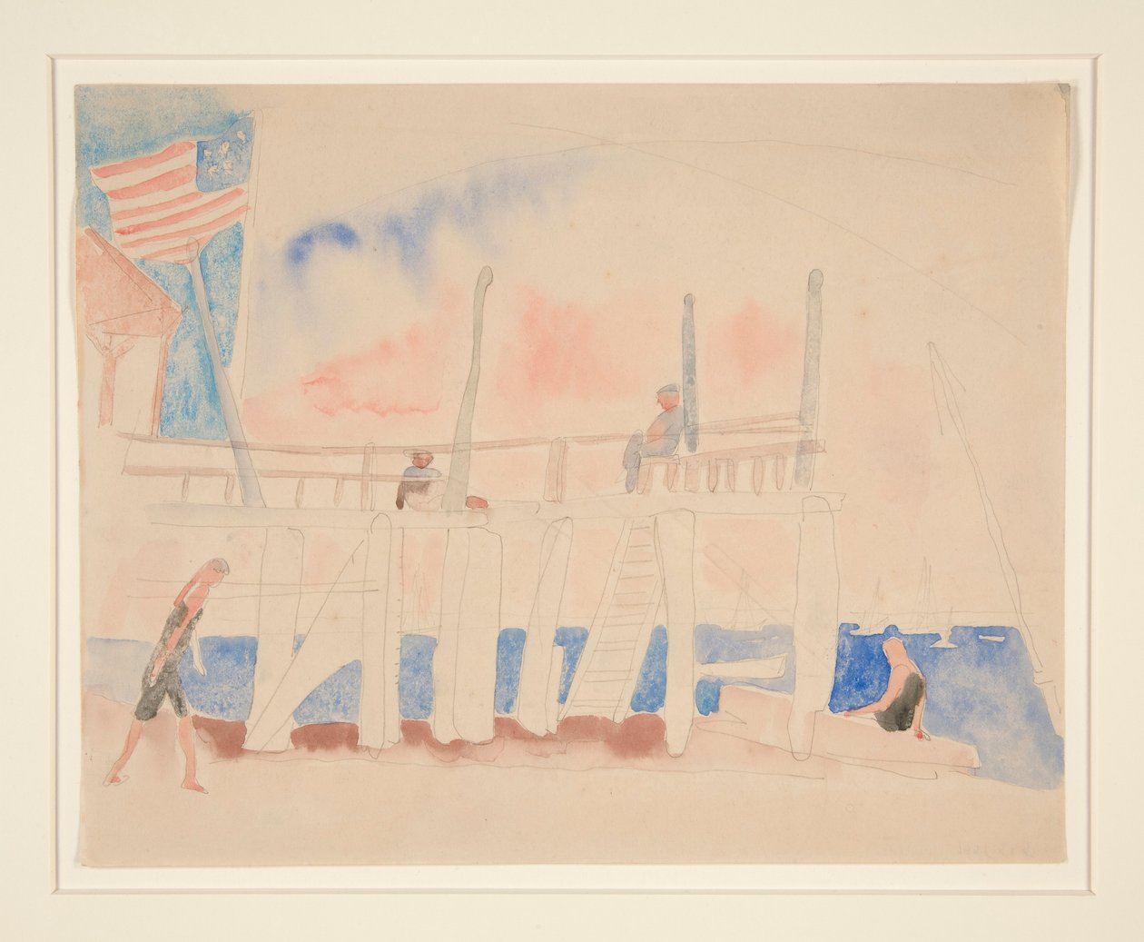 Laituri neljällä hahmolla tekijältä Charles Demuth