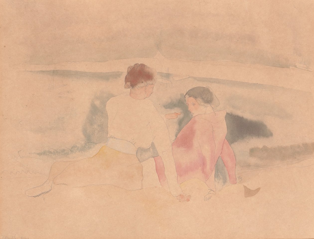 Nimetön (Kaksi naista ja veneitä) tekijältä Charles Demuth
