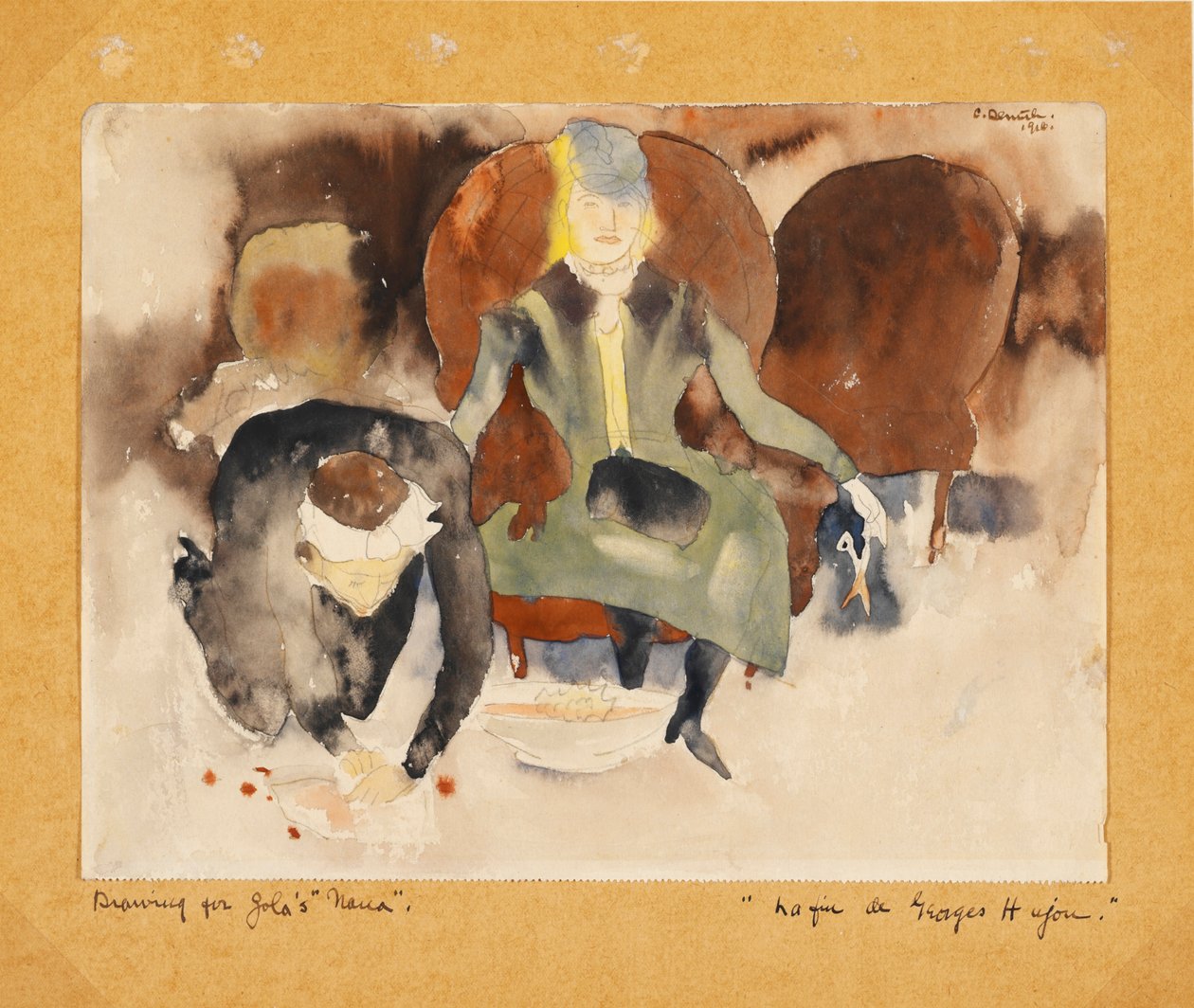 Zolas Nana, 1910 (wc paperilla) tekijältä Charles Demuth