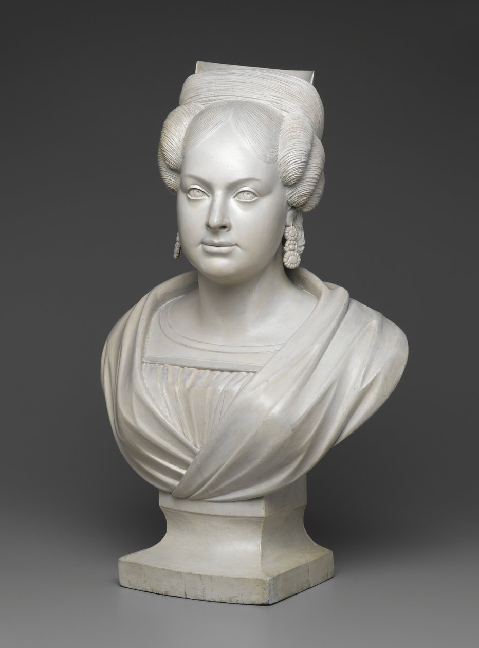 rouva Charles Dodge, n. 1830-40 (maalattu puu) tekijältä Charles Dodge