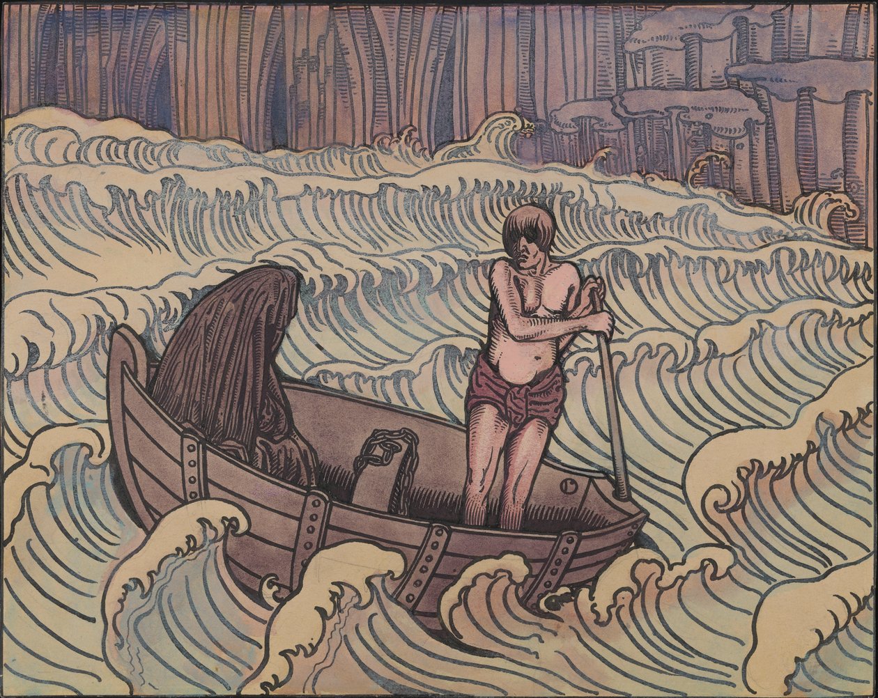 Charon, noin 1896. tekijältä Charles Doudelet