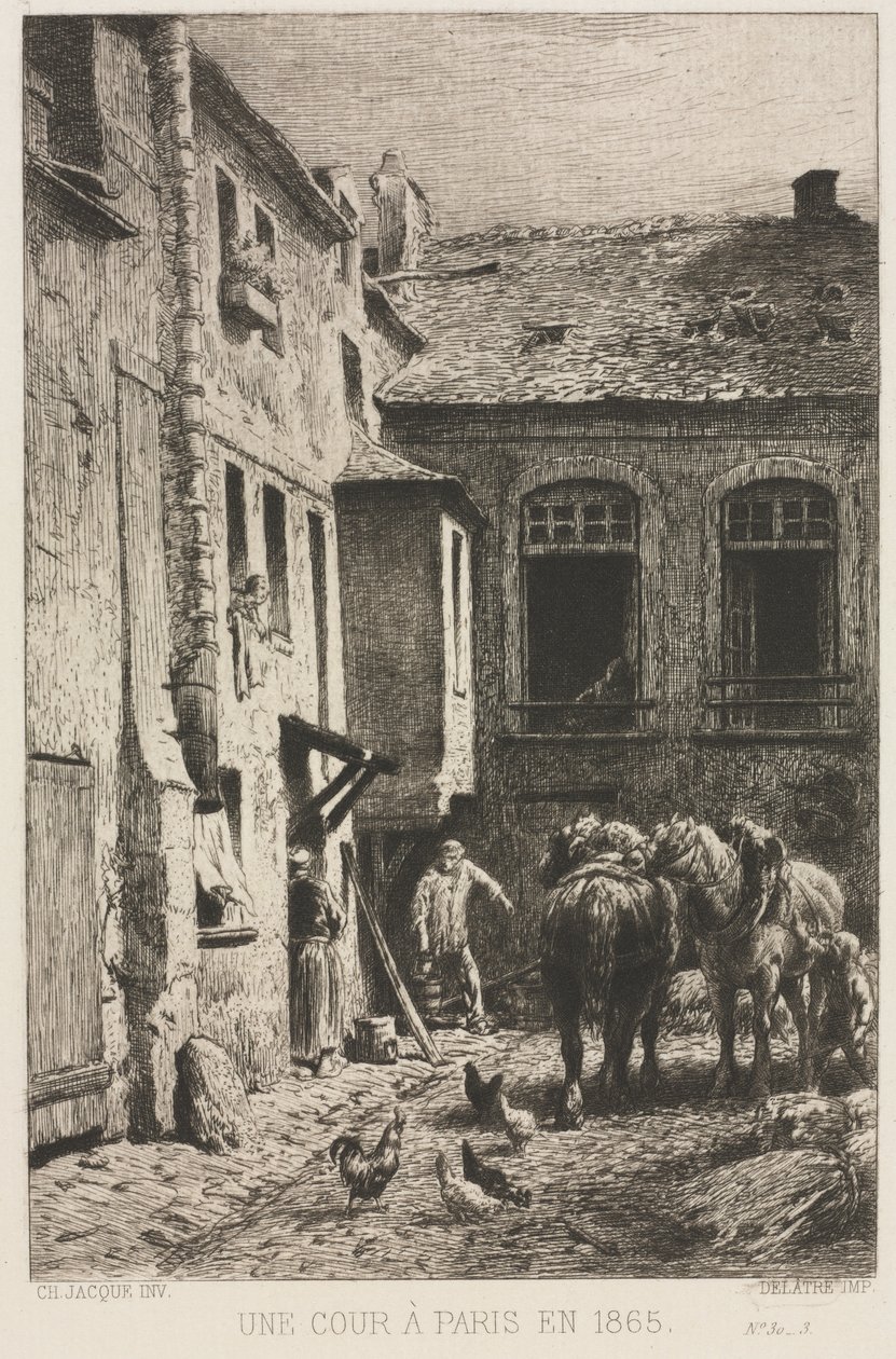 Piha Pariisissa tekijältä Charles Emile Jacque
