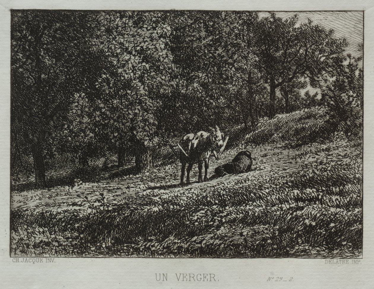 Hedelmätarha tekijältä Charles Emile Jacque