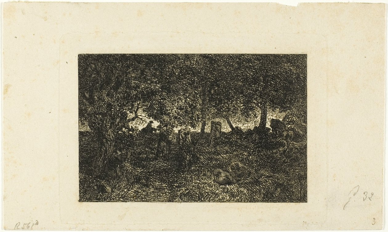 Metsässä tekijältä Charles Emile Jacque