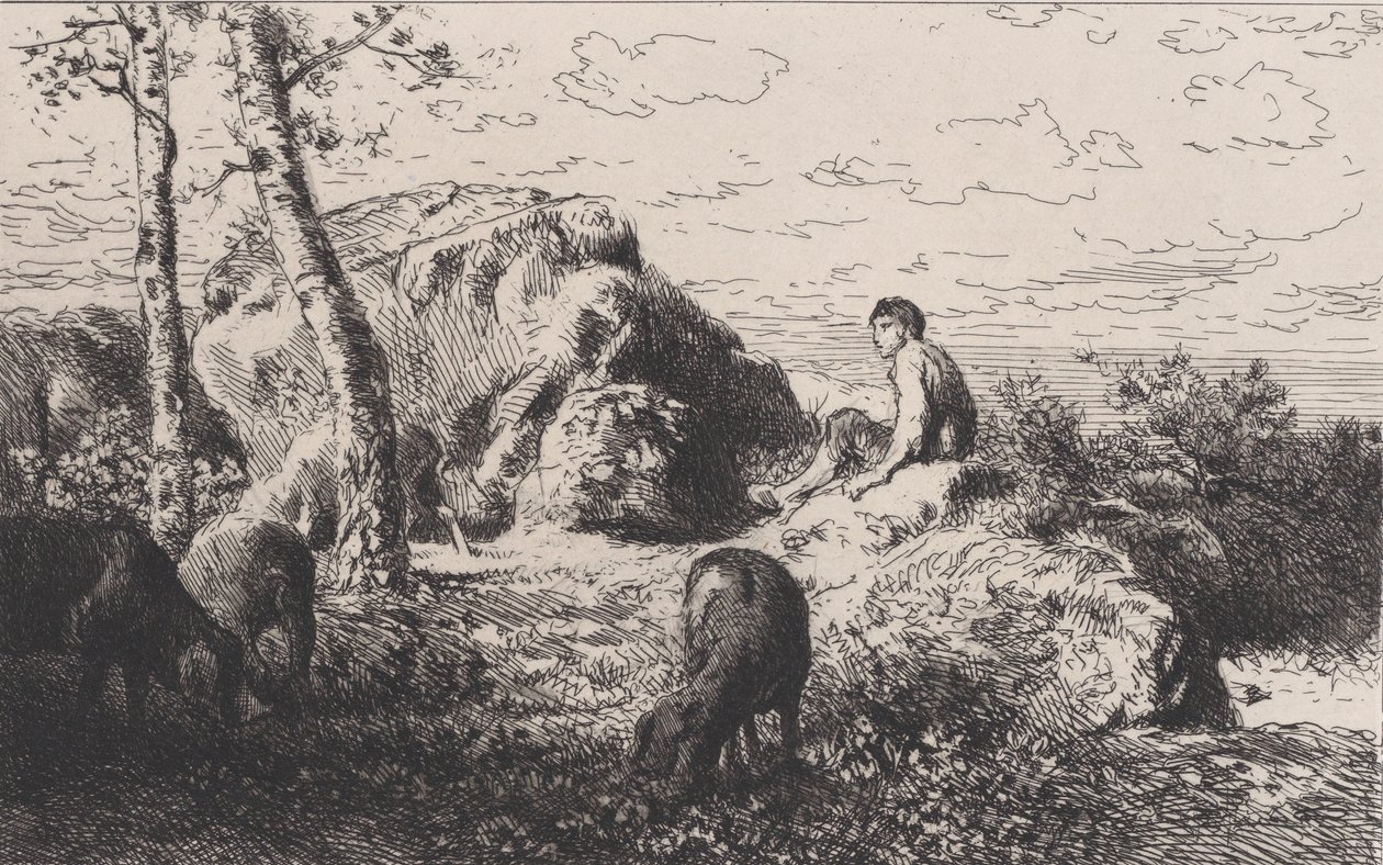 Tuhlaajapoika, n. 1868. tekijältä Charles Emile Jacque