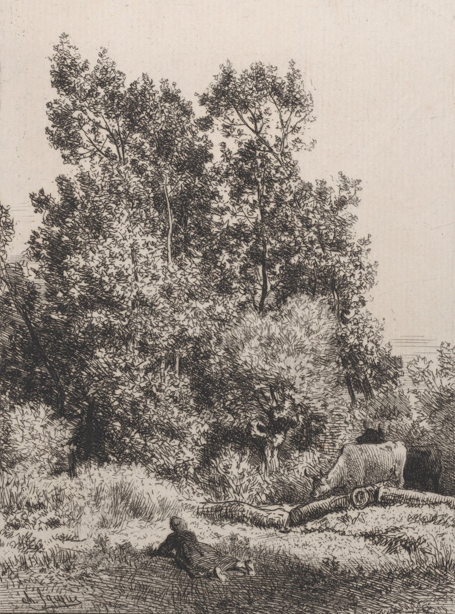 Maisema, 1864. tekijältä Charles Emile Jacque