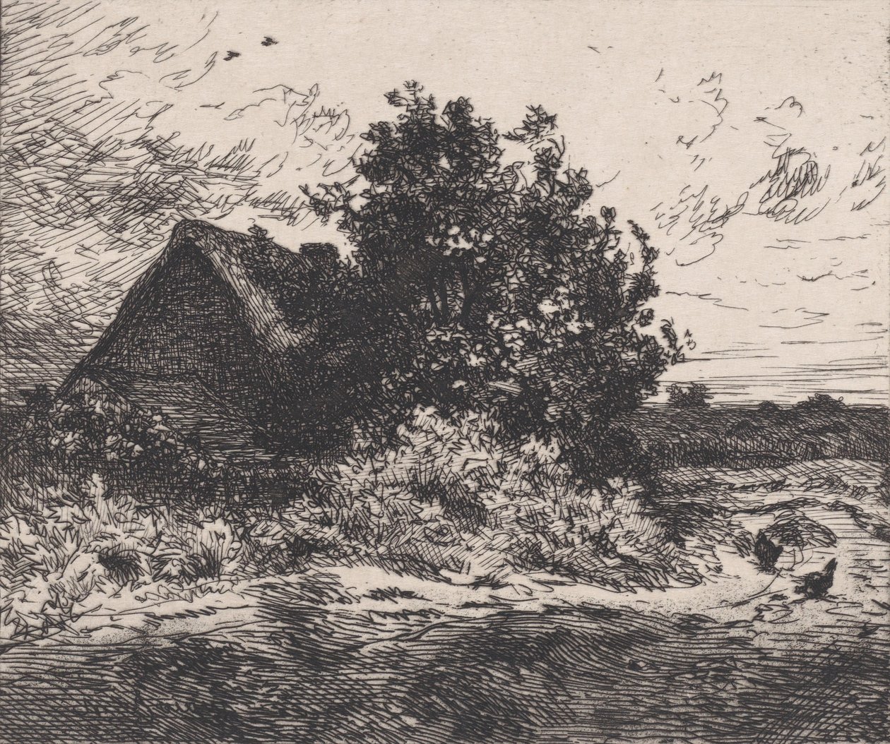 Bush Kercassier, n. 1875-80. tekijältä Charles Emile Jacque