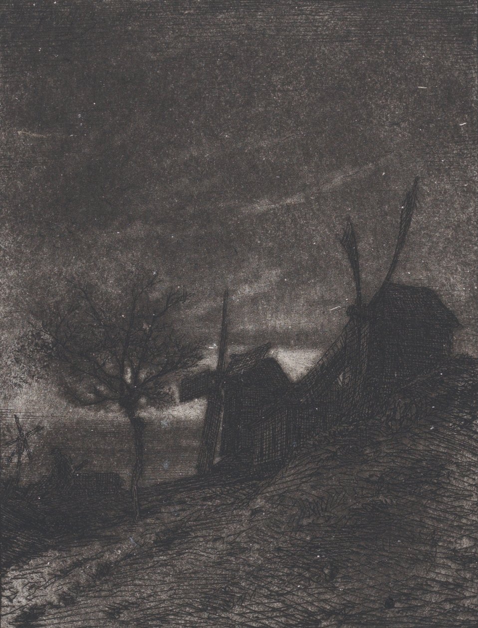 Mills at Montmartre, 1846. tekijältä Charles Emile Jacque