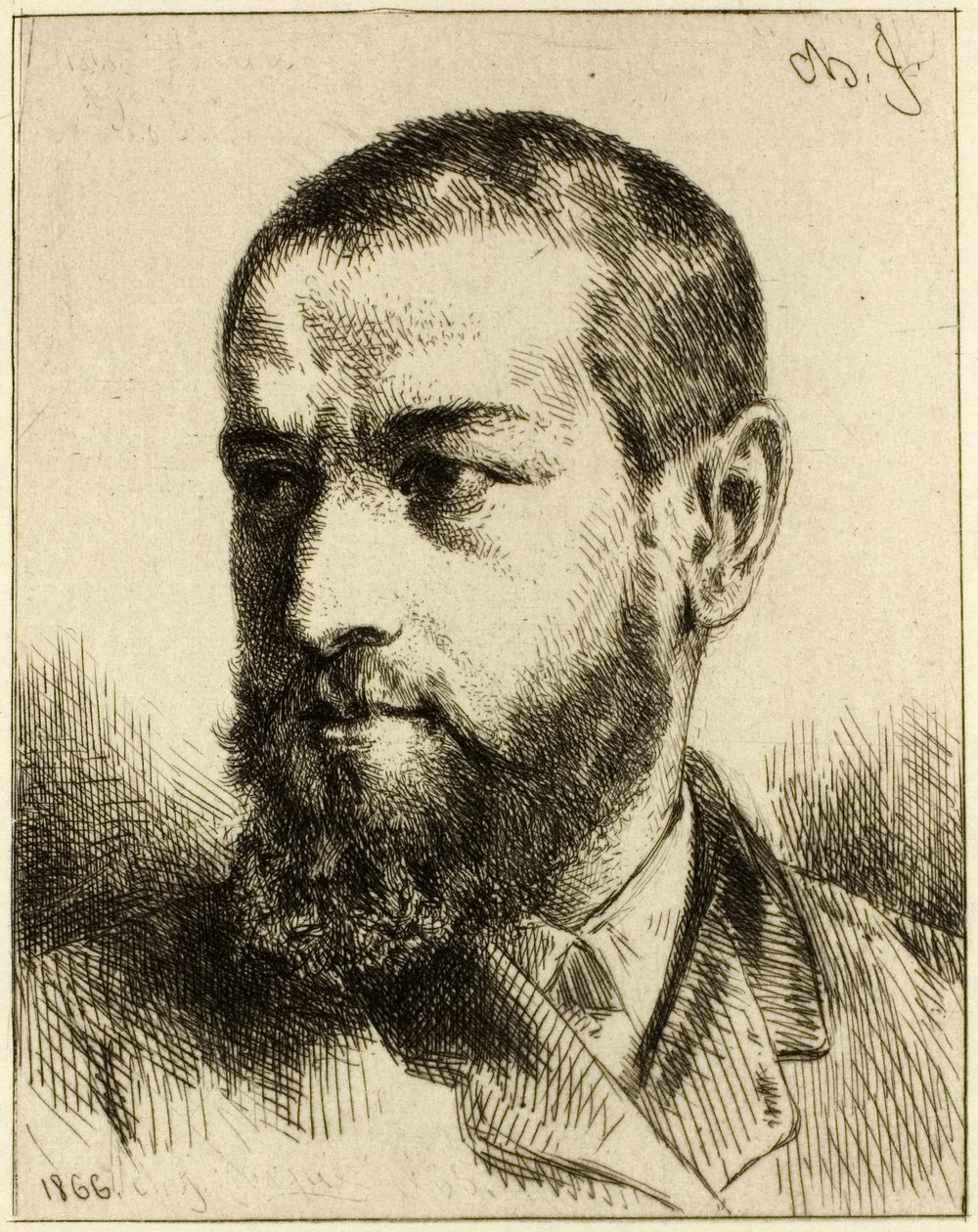 Muotokuva J.J. Guiffrey tekijältä Charles Emile Jacque