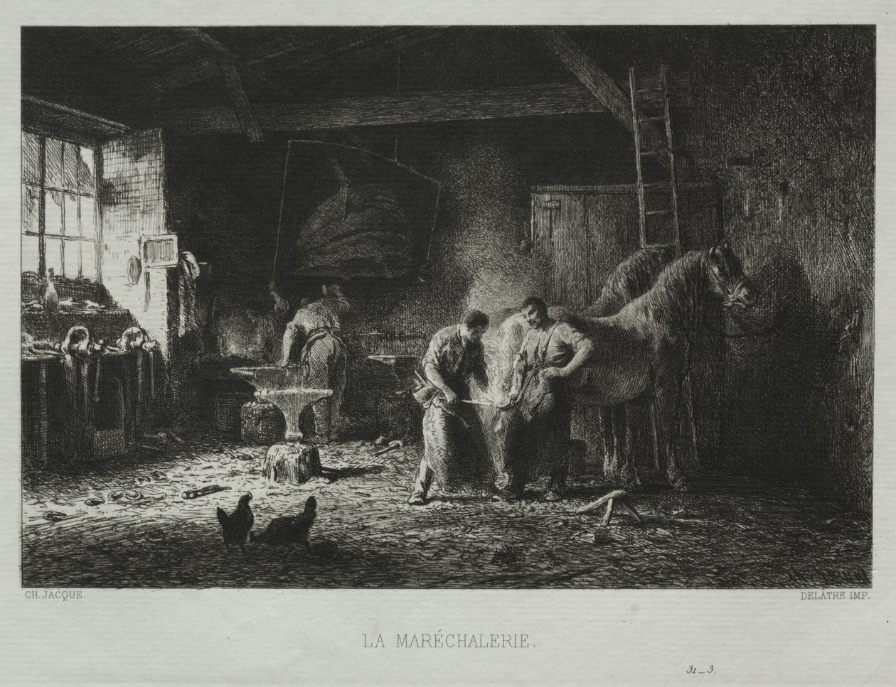 Seppäpaja. tekijältä Charles Emile Jacque