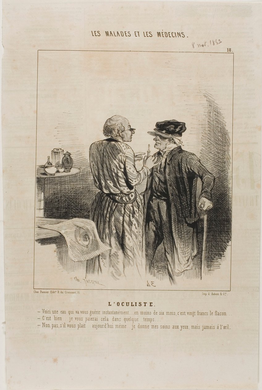 Oculist (levy 18) tekijältä Charles Emile Jacque