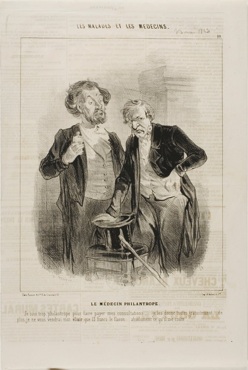 Filantrooppinen lääkäri (levy 10) tekijältä Charles Emile Jacque