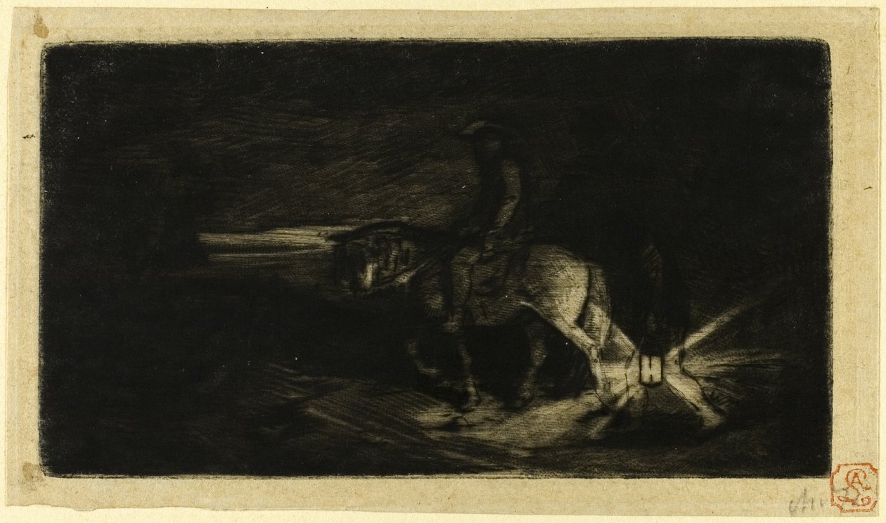 Ratsastaja tekijältä Charles Emile Jacque