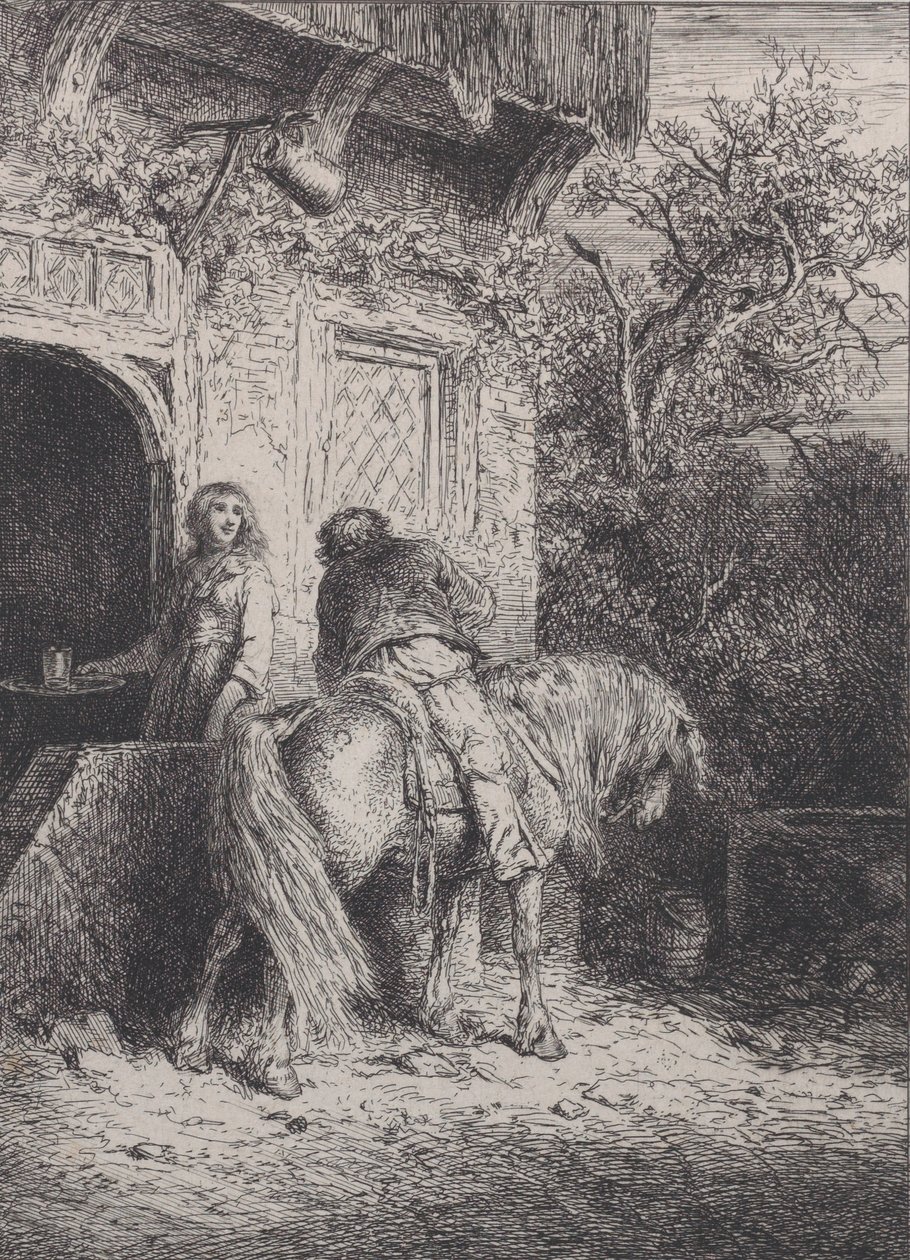 The Rider, n. 1845. tekijältä Charles Emile Jacque
