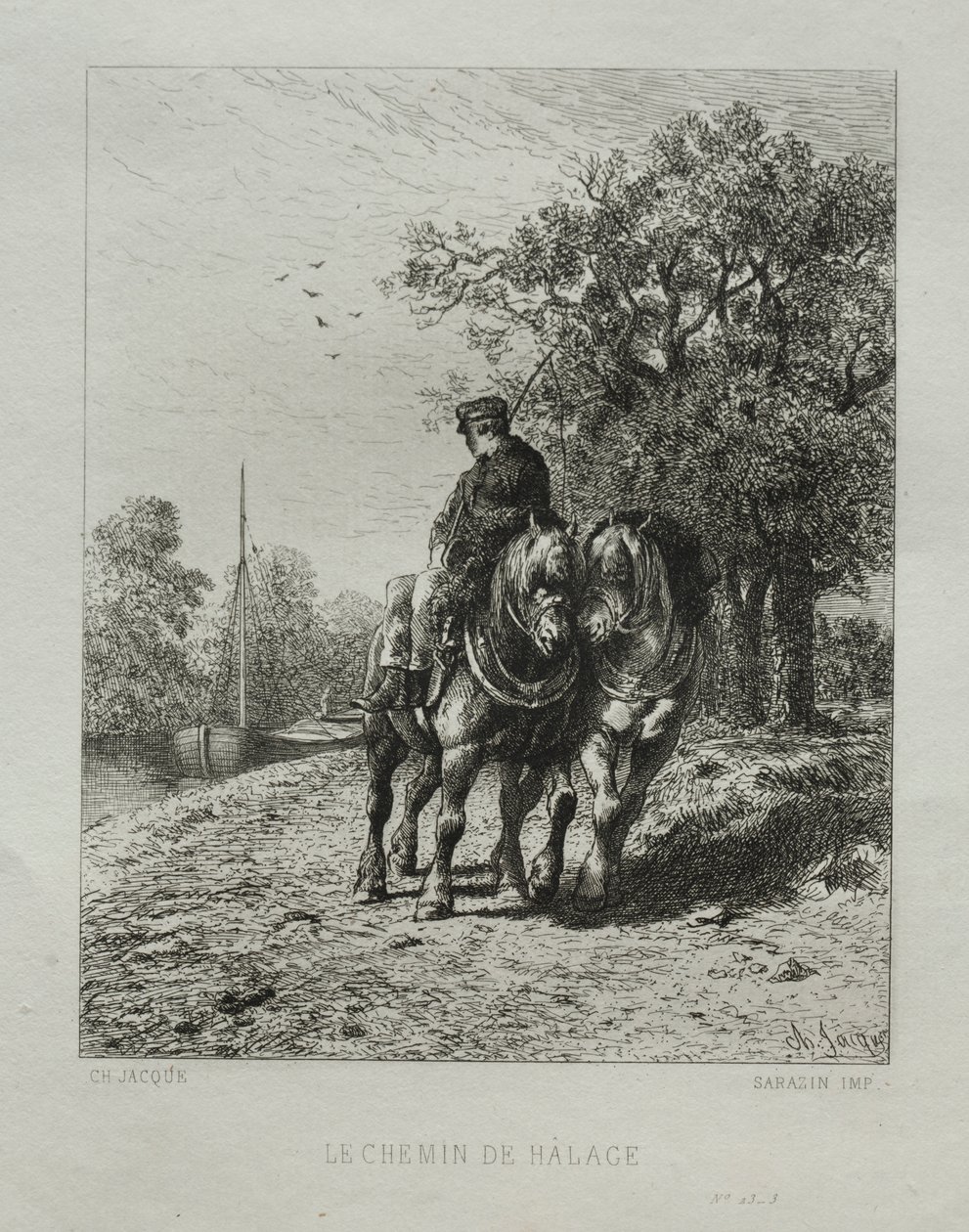 Hinauspolku. tekijältä Charles Emile Jacque