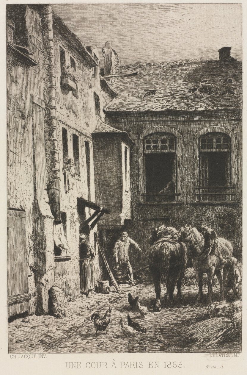 Oikeusistuin Pariisissa, 1865. tekijältä Charles Emile Jacque