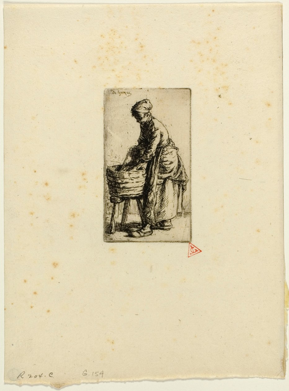 Pyykkäri tekijältä Charles Emile Jacque