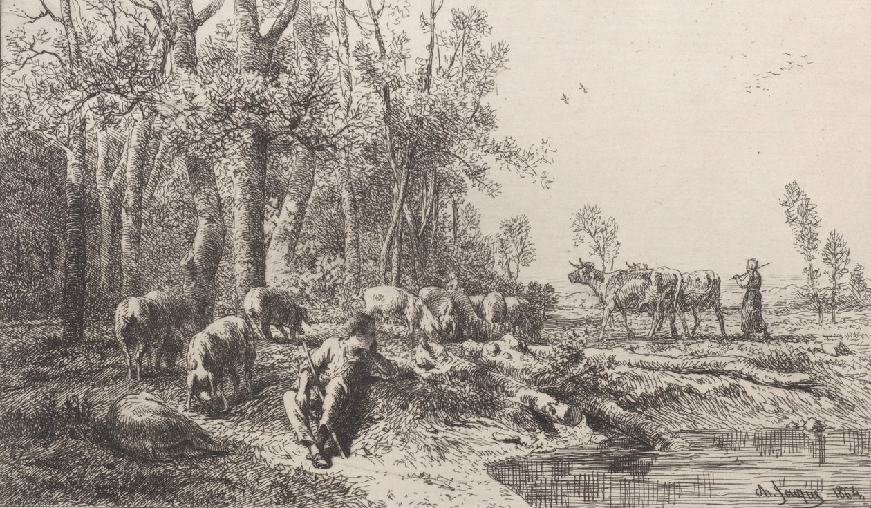 Hivern, 1864. finlandès tekijältä Charles Emile Jacque