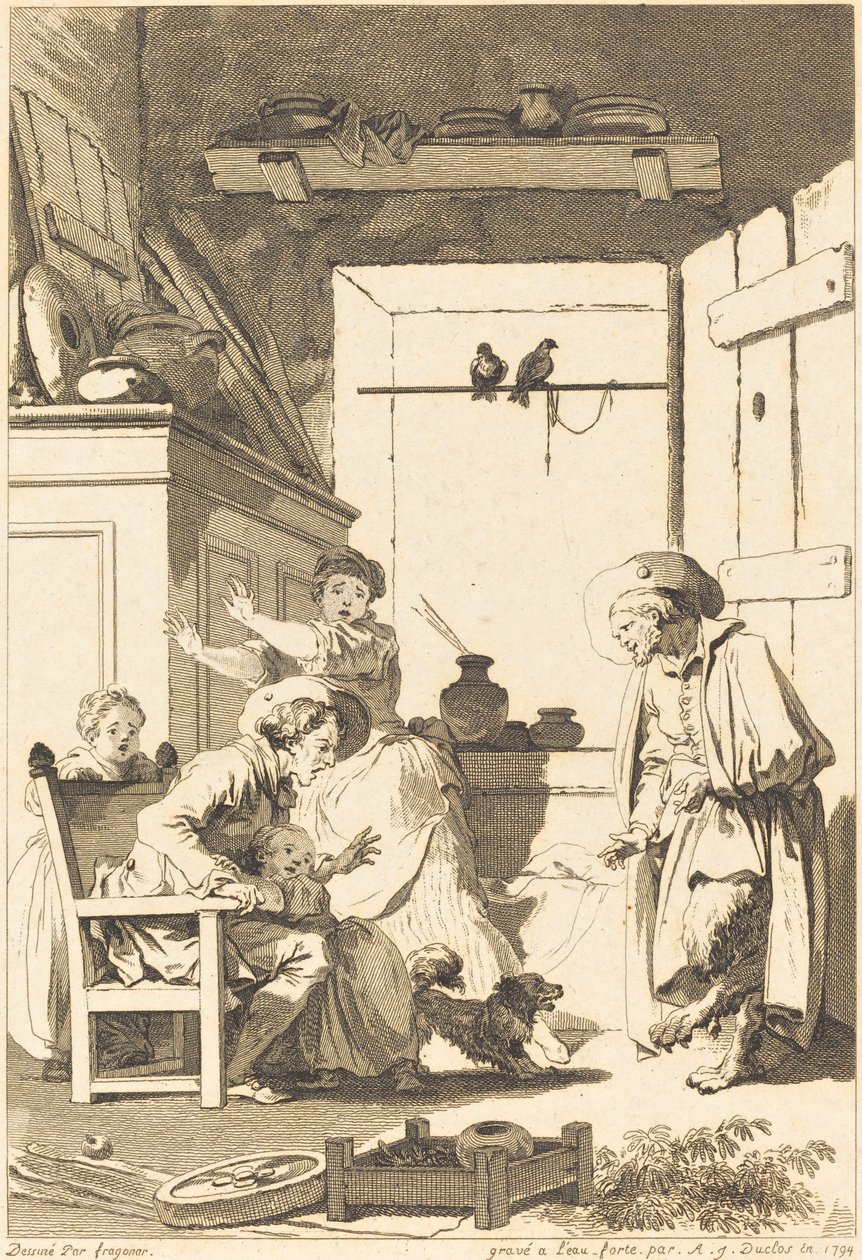 Belphegor tekijältä Charles Emmanuel Patas and Antoine Jean Duclos after Jean Honoré Fragonard