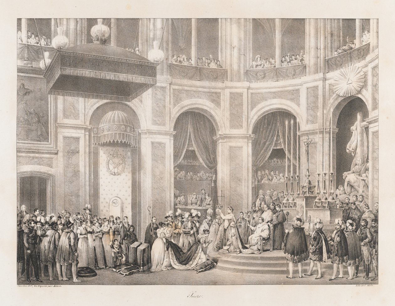 Sacre, 1800-luvun alku (litho) tekijältä Charles Etienne Pierre Motte