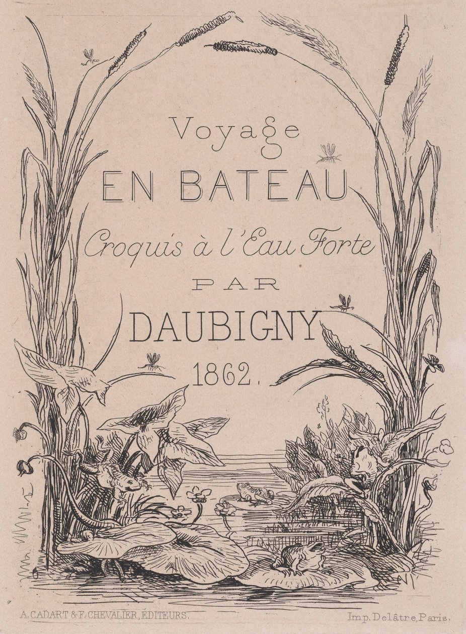 Etukappale, Matka veneellä, 1862. tekijältä Charles Francois Daubigny