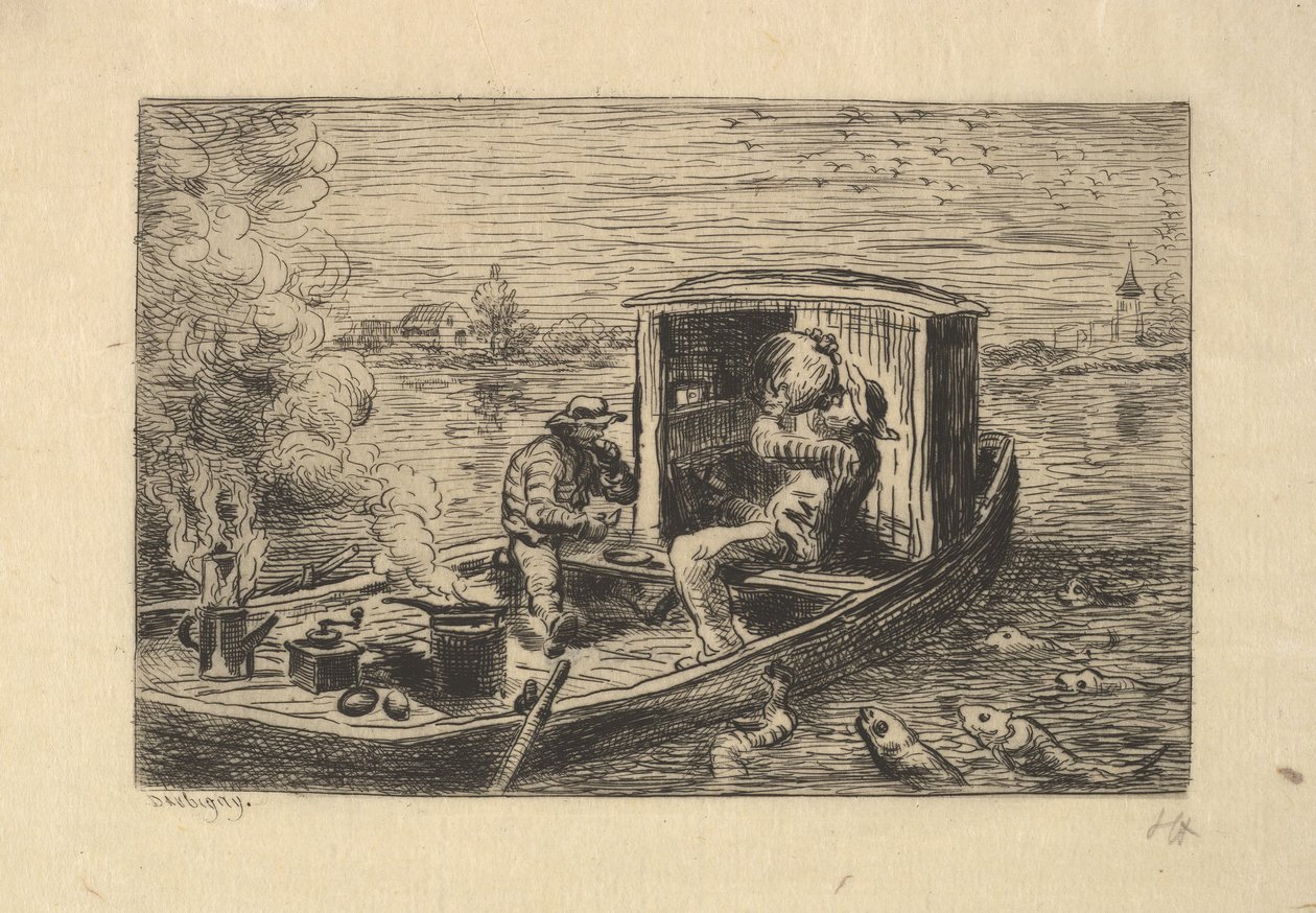 Aterian syöminen, 1861. tekijältä Charles Francois Daubigny