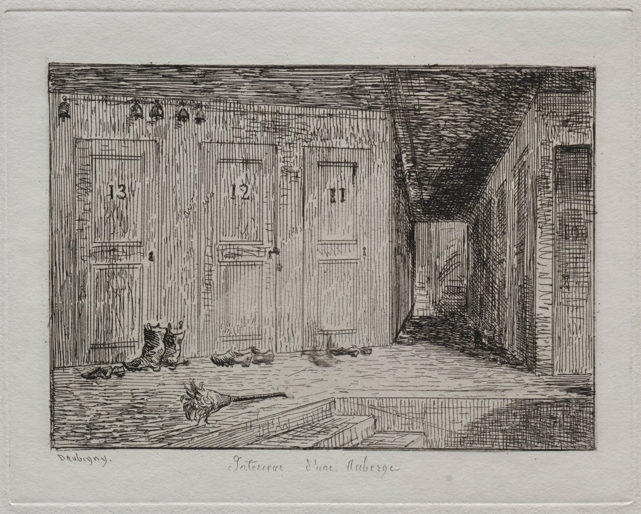 Majatalon sisustus, 1861. tekijältä Charles Francois Daubigny