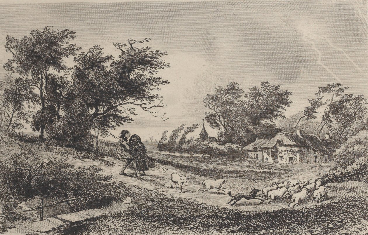 Myrsky, 1842. tekijältä Charles Francois Daubigny