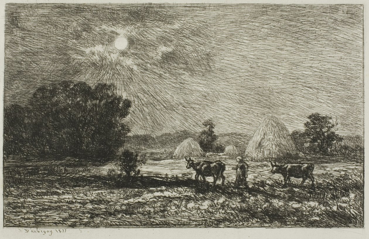 Moonlight Valmondoisissa tekijältä Charles Francois Daubigny