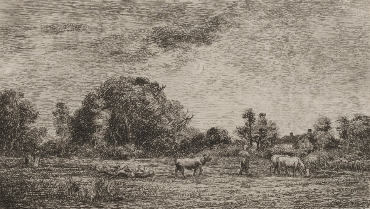 Kuunnousu, 1861. tekijältä Charles Francois Daubigny