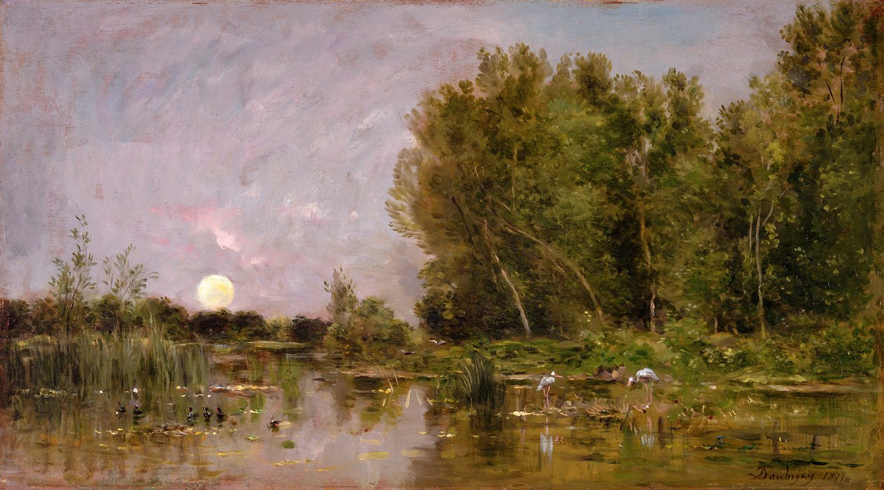 Kuunnousu, 1877 tekijältä Charles Francois Daubigny